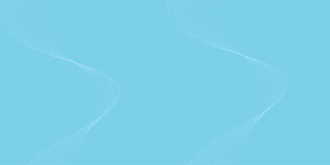 Modern white wavy glowing lines on a blue background. Futuristic digital art