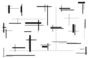 Abstract vector background design with thick, thin, vertical black line pattern