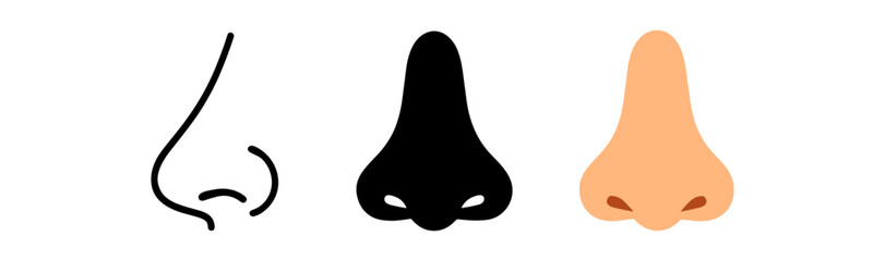 Stylized nose designs: linear, solid, and minimalist variations