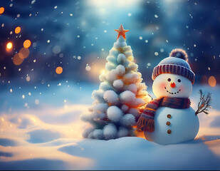 Obraz premium snowman