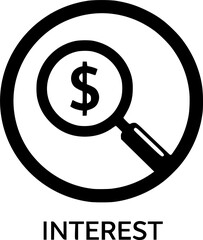 Fototapeta premium Interest icon. Signs and symbols for mobile app, UI, UX