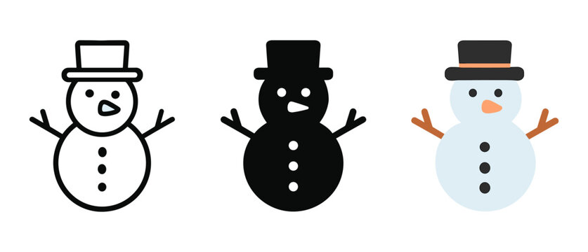 Minimalist snowmen designs for festive winter themes