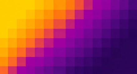 Diagonal Gradient Pixel Art Background From Yellow To Purple abstract square