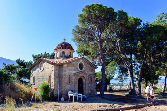Kapelle an der Burg von Kalamata, Griechenland