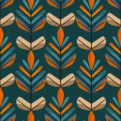 autumn leaves seamless pattern