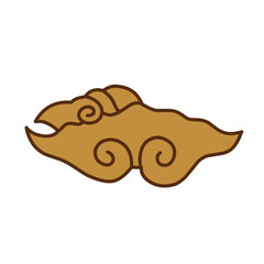 brown chinses cloud vector