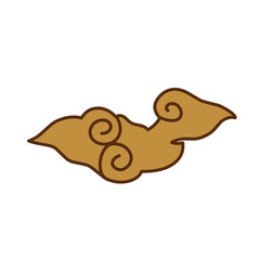 brown chinses cloud vector