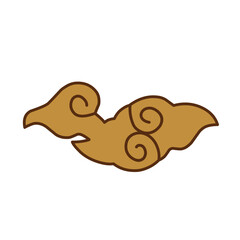 brown chinses cloud vector