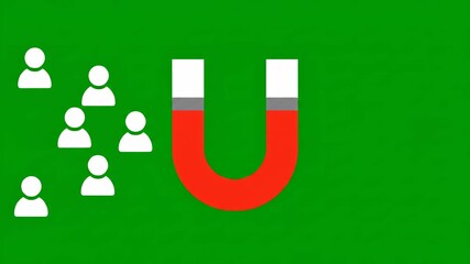 Attracting People with Magnet on Green Screen