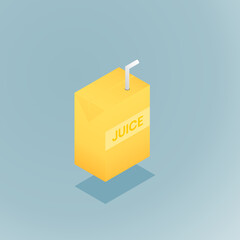 Illustration vector graphic of juice box vector.