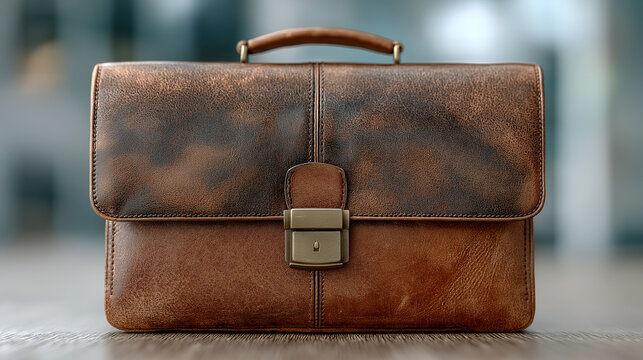 A contract, briefcase, and pen with a handshake deal between two business partners