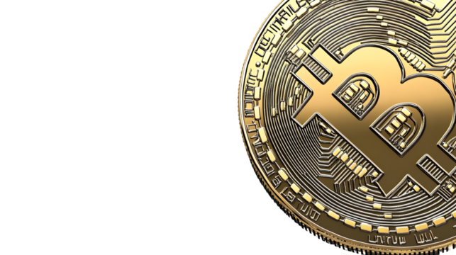 Hyper realistic golden bitcoin coin artwork for cryptocurrency design - Powered by Adobe