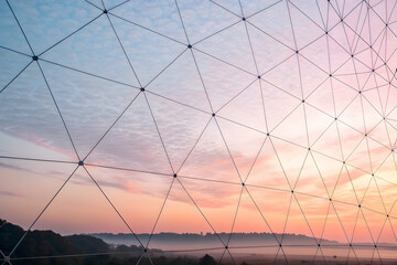 Polygon Mesh Pastel – Soft Polygon Network Overlay with Gentle Pastel Gradients, Subtle and Calm Design