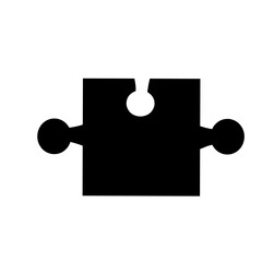 Obraz premium Puzzle black vector 