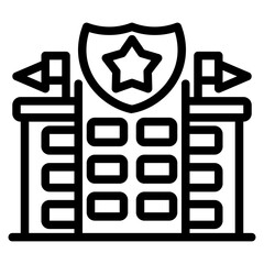 police station outline icon