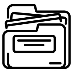 Fototapeta premium Folder outline icon
