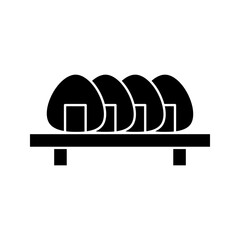 Onigiri icon on white background