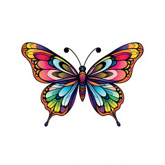 elegant colourful butterfly vector illustration