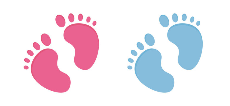 Baby shower banner. It's a boy baby footprint. It's a girl baby footprint - Powered by Adobe