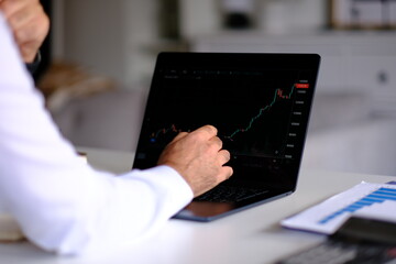 businessman working on laptop