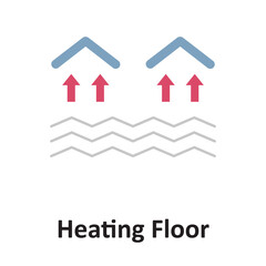 Heating floor Vector icon which can easily modify or edit
