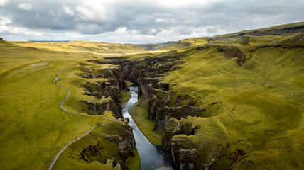 Fjaðrárgljúfur gorge, near Kirkjubæjarklaustur, Suðurland, Iceland, Europe