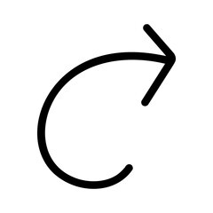 Hand drawn arrow icon vector. Direction illustration sign, Handmade. Pointer symbol or logo.