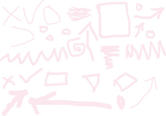 Abstract Doodle Arrows and Shapes Sketch
