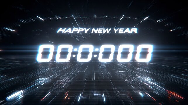 Futuristic Countdown Display Background