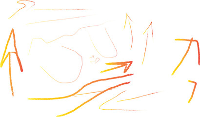 Artistic Doodle Arrows Vector Drawing