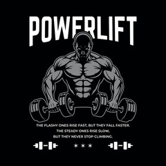 Powerlift Gym Streetwear T-Shirt – Heavyweight Strength Training Design for Hardcore Lifters