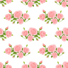 Flower vector seamless pattern illustration floral background
