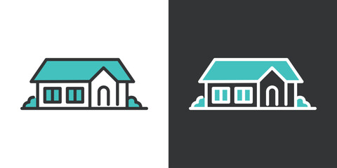 平家の2色ラインアイコン