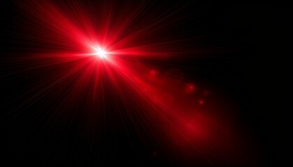 abstract red lens flare effect on black background for design random color and light shapes