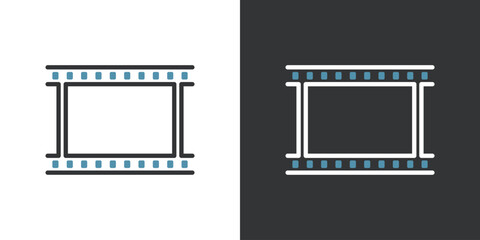 フィルムの2色ラインアイコン