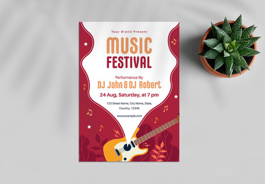 Modern Music Festival Promotion Flyer for Party