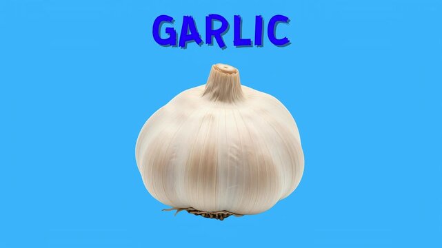Educational animated "Guess the Vegetable" video featuring garlic