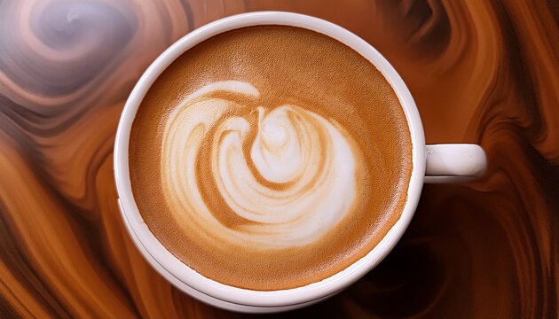 creamy coffee latte swirl texture background image art foam food rich milk cafe brown white drink