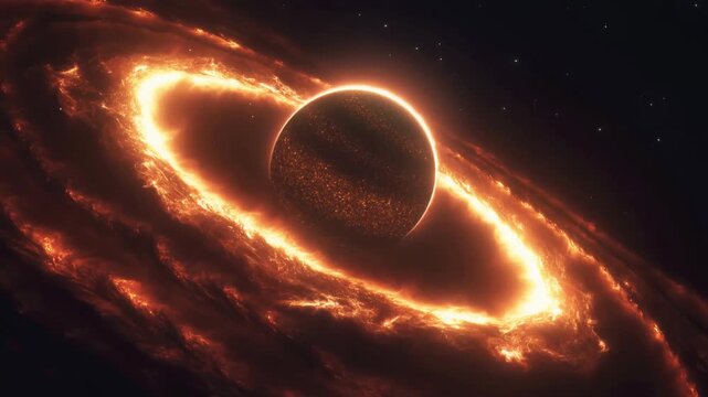 A violent supernova erupts, flaming waves blasting across the scene