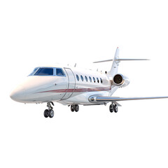 Fototapeta premium White private jet airplane isolated on transparent background