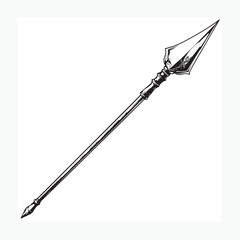 vector illustration of a spear weapon