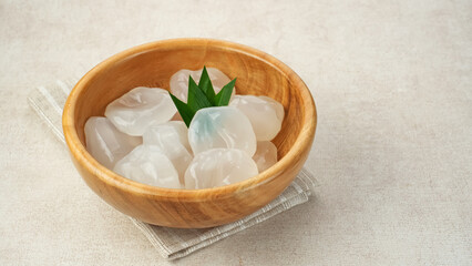 Siwalan or Lontar, Candied Palmyra Fruit in Bowl