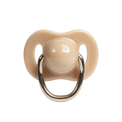  baby pacifier beige color isolated on transparent White background png