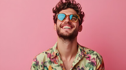 A portrait of a cheerful and confident young businessman.