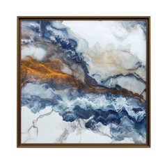  acrylic frame with thin metal isolated on transparent White background png