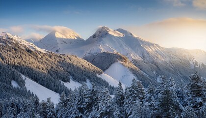 Obraz premium winter mountain landscape