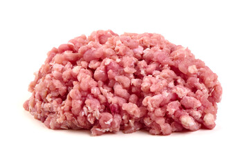 Ground Pork, isolated on white background