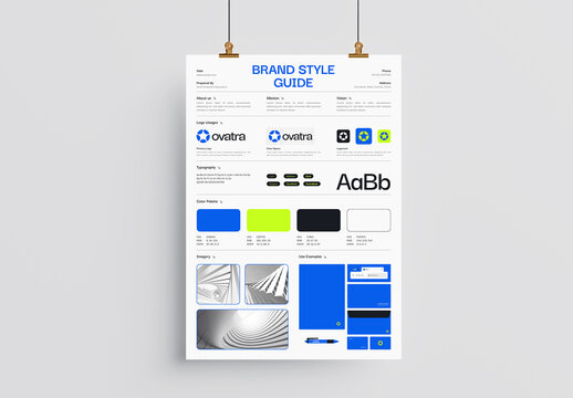 Modern and Clean Corporate Identity Brand Style Guidelines Kit Layout