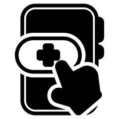 Mobile order black icon