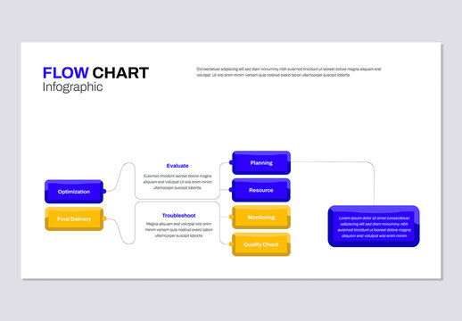 Company Workflow Flow Chart Infographic with Modern Design